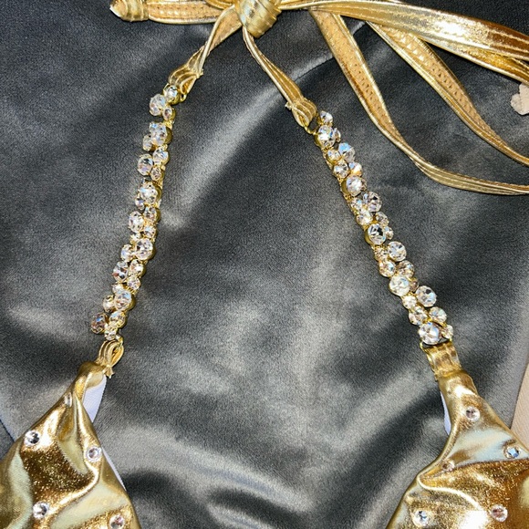 Gold bling bikini- bridal, honeymoon - Picture 2 of 6